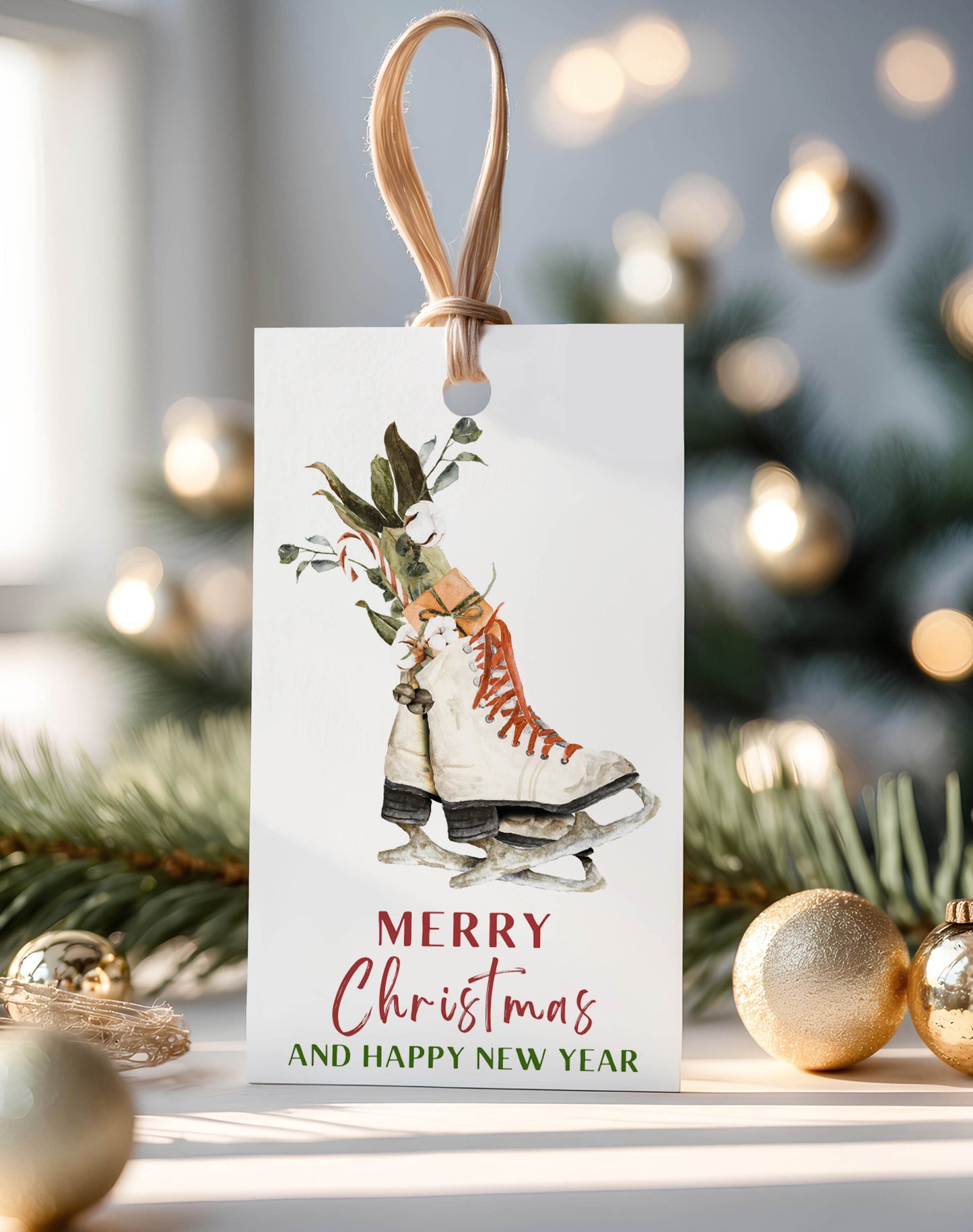 Bohemian Christmas Holiday Home Gift Tags