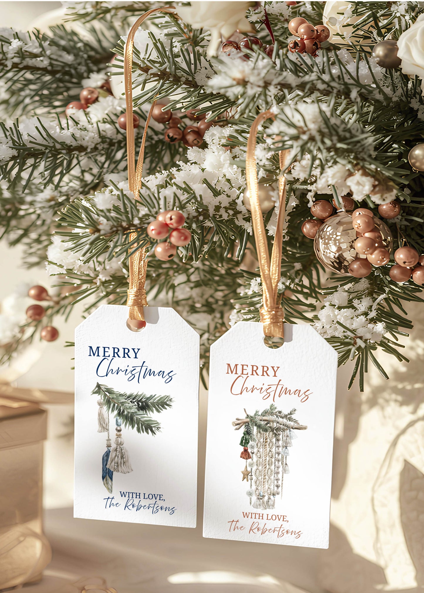 Boho Macrame Christmas Gift Tags