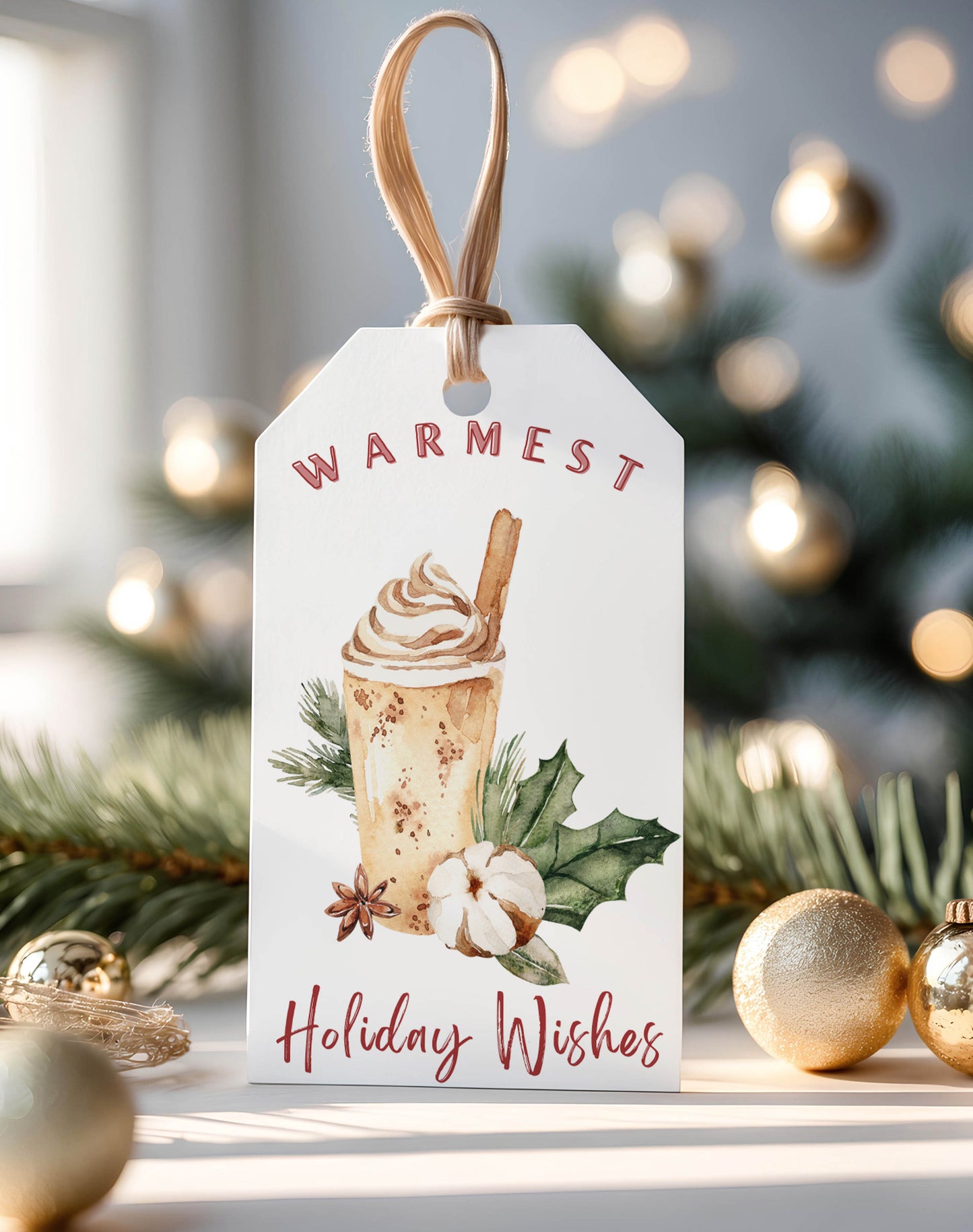Christmas Holiday Drinks Gift Tags