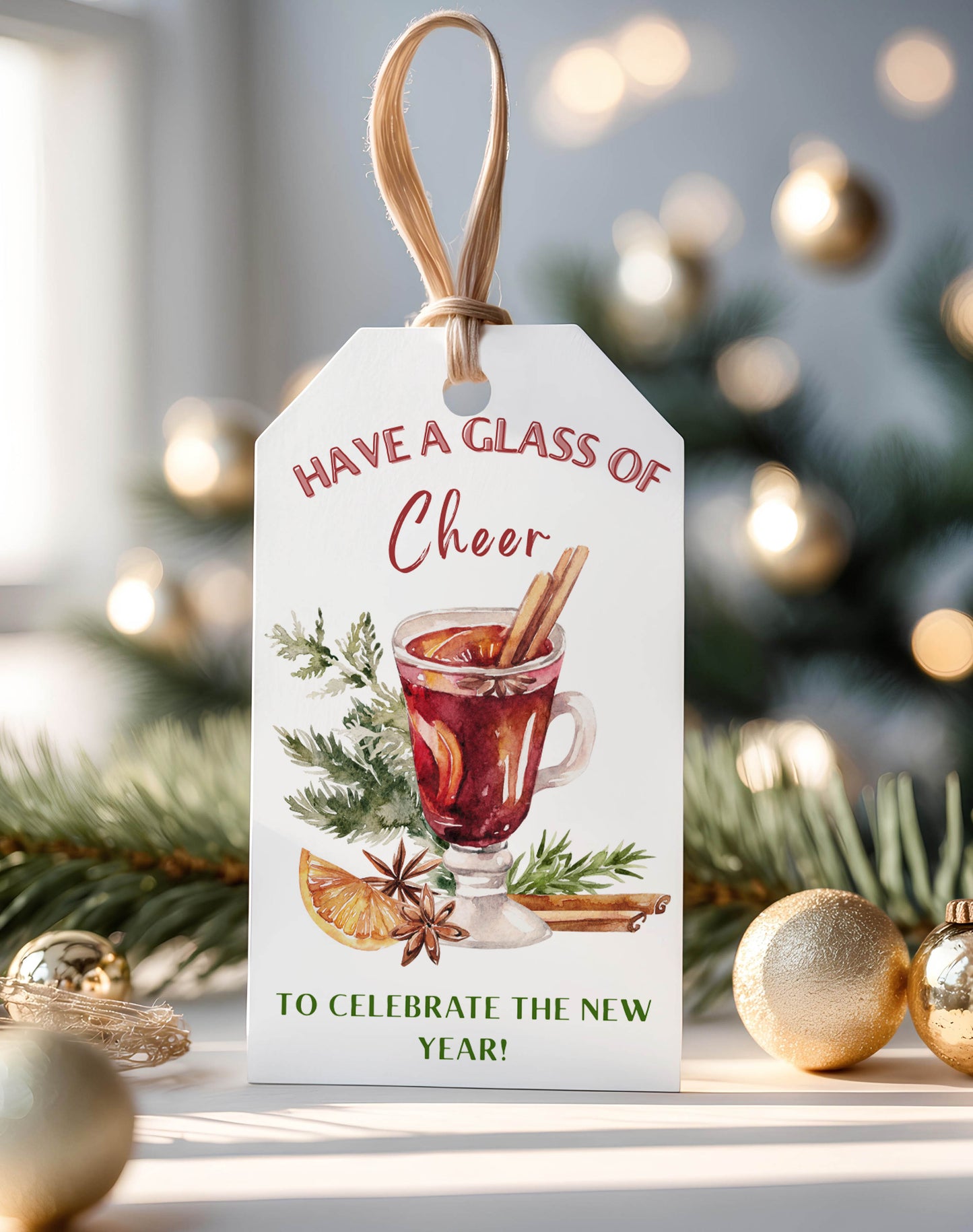 Christmas Holiday Drinks Gift Tags