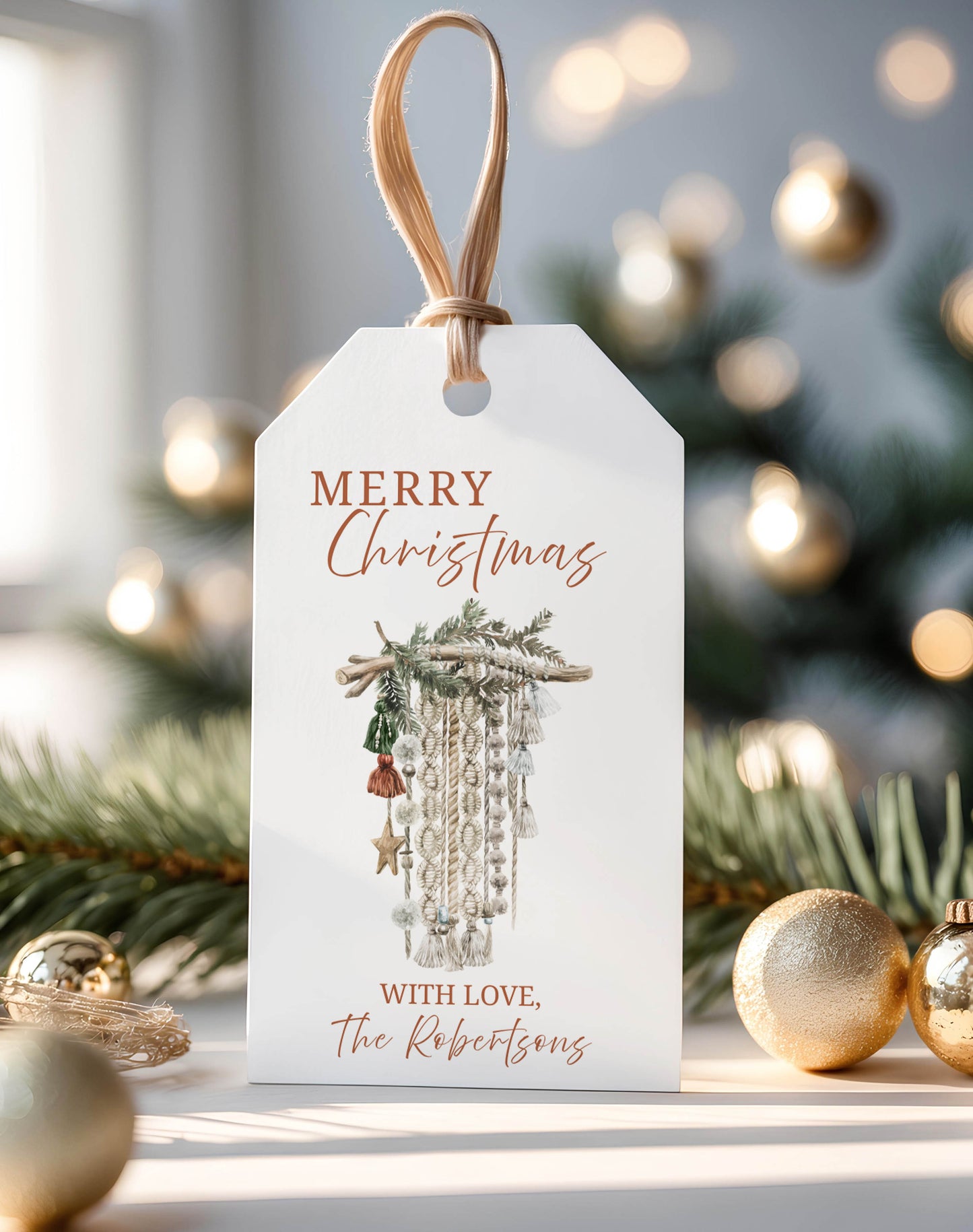 Boho Macrame Christmas Gift Tags