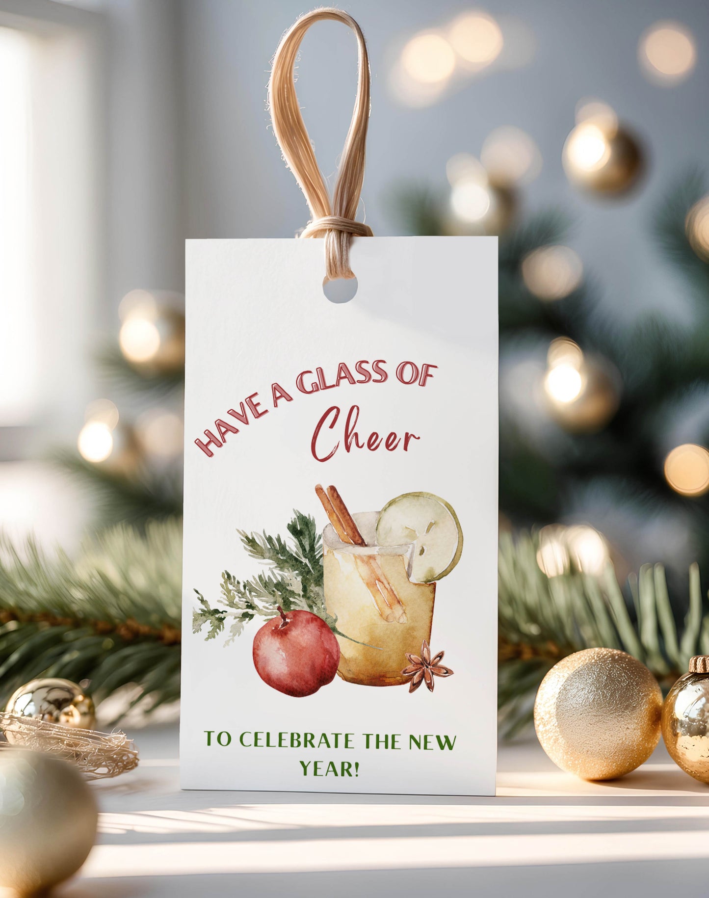 Christmas Holiday Drinks Gift Tags