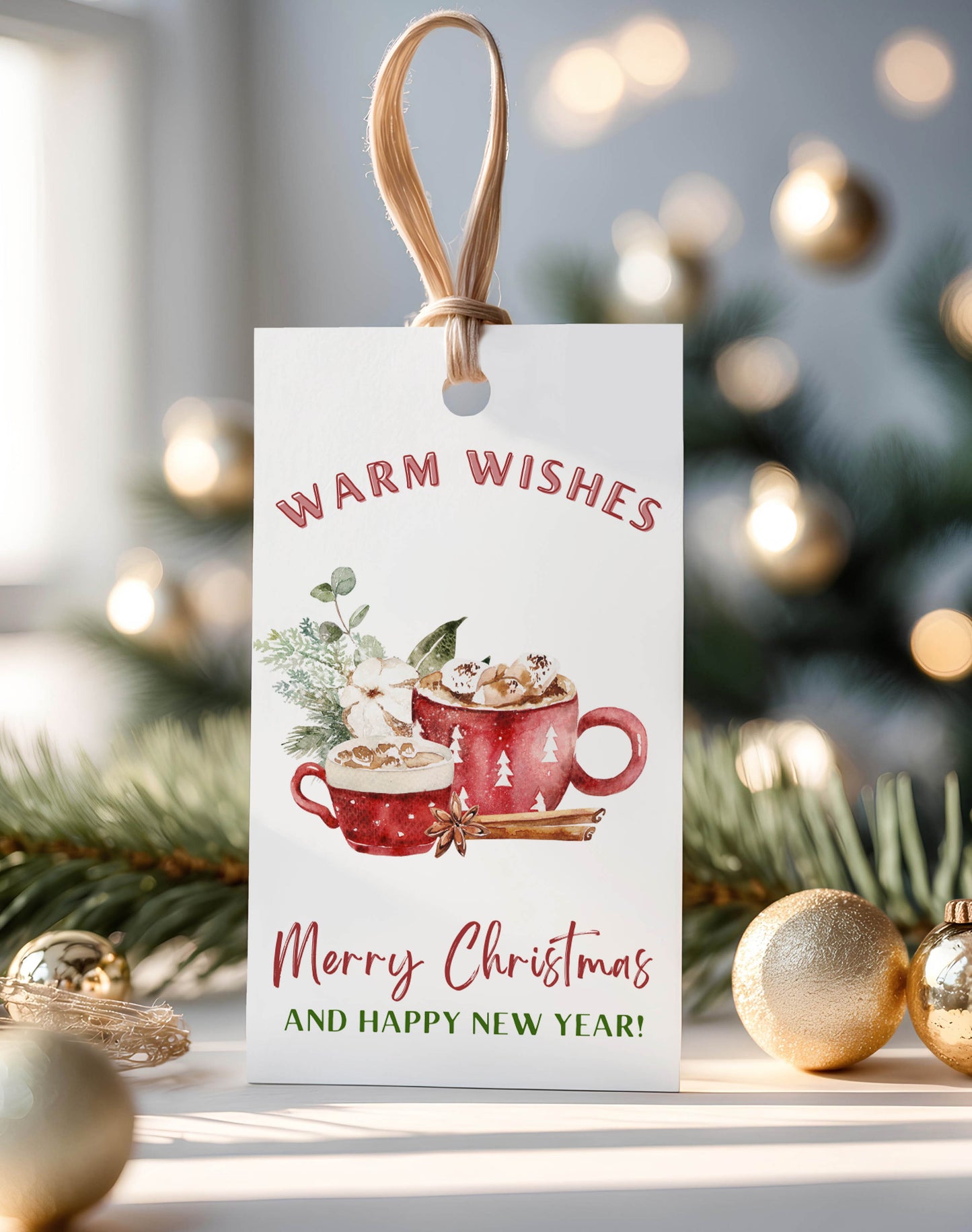 Christmas Holiday Drinks Gift Tags