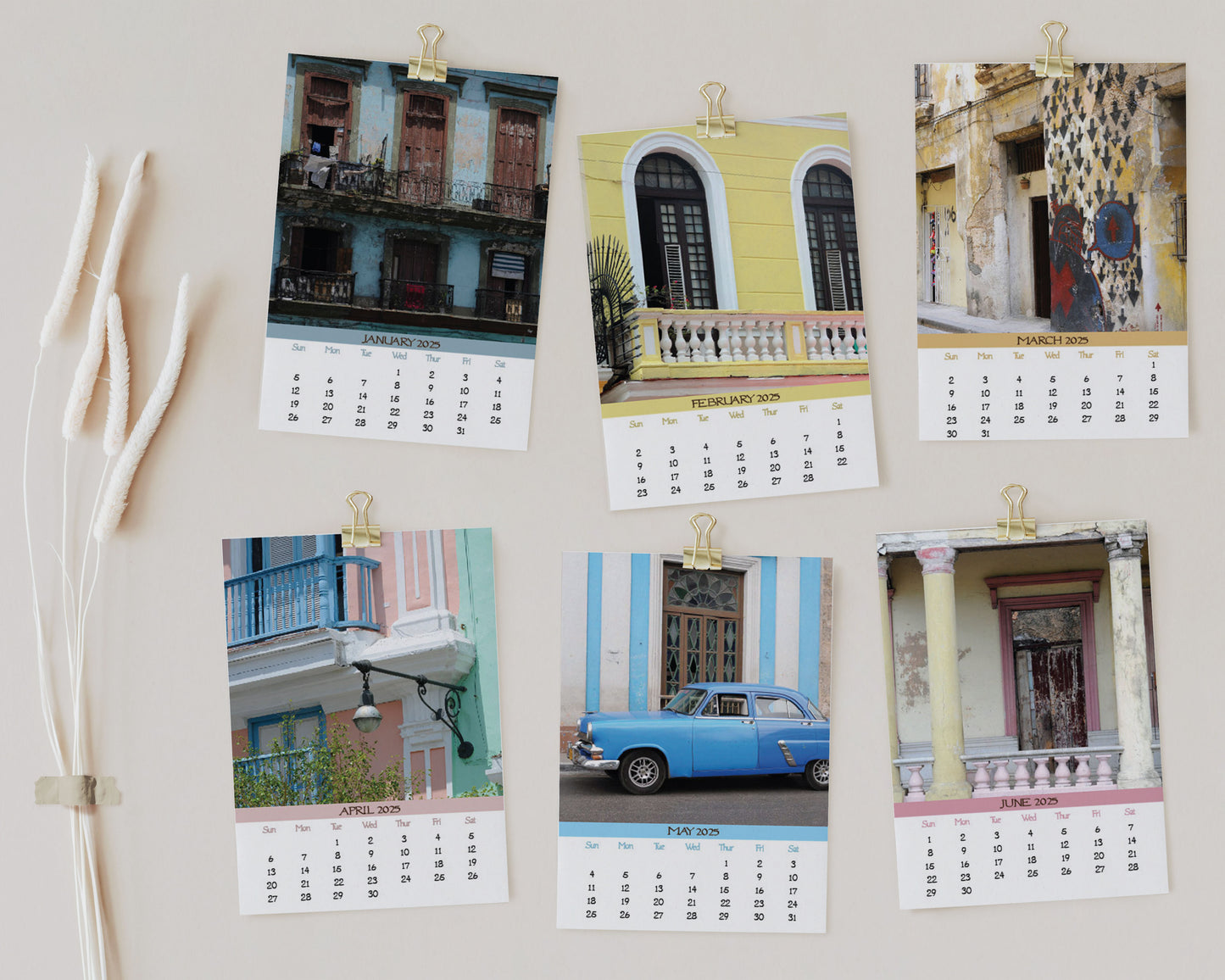 2025 Photo Calendar - Cuba