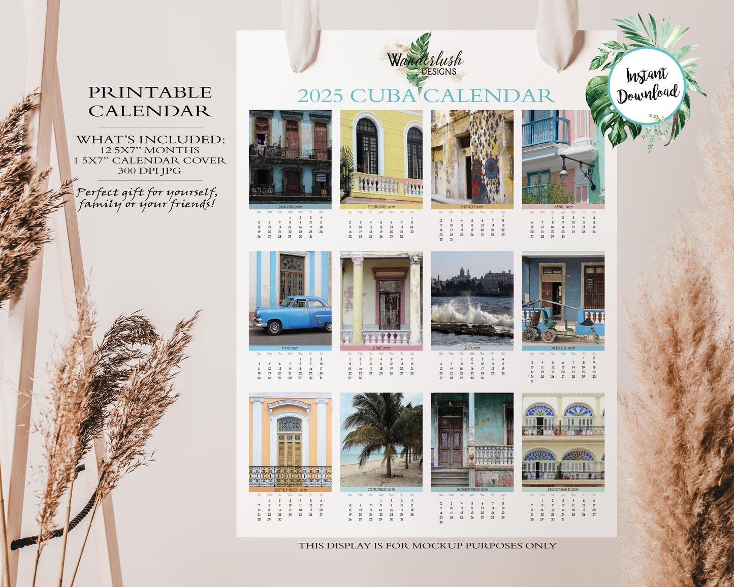 2025 Photo Calendar - Cuba