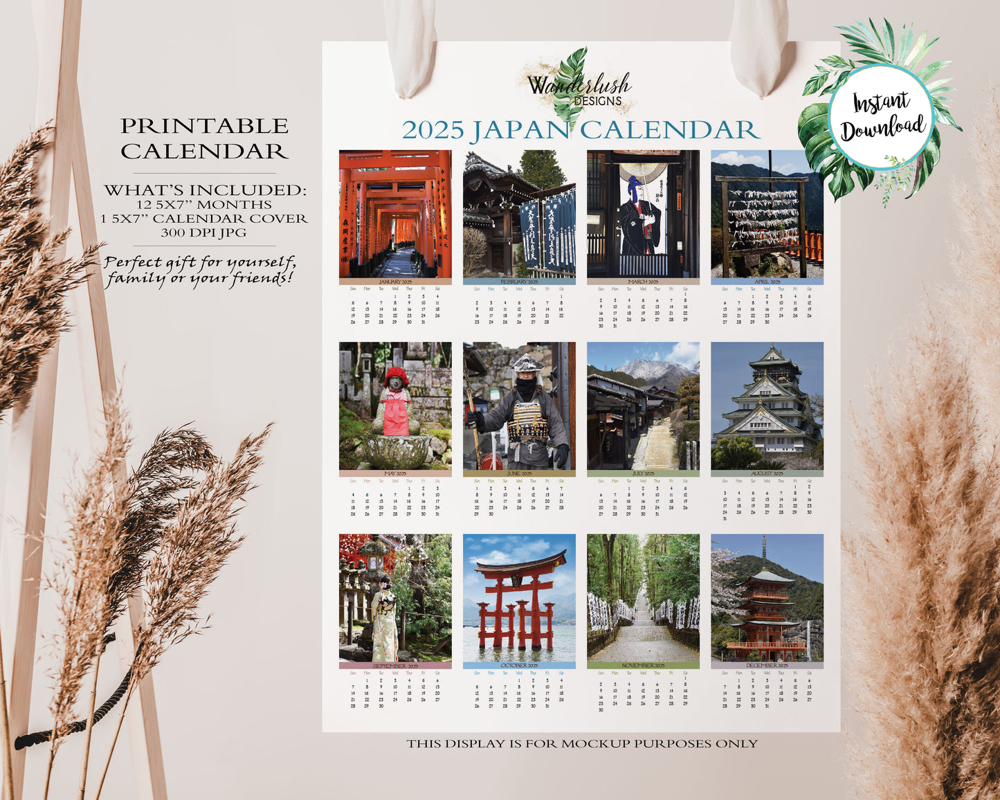 2025 Photo Calendar - Japan