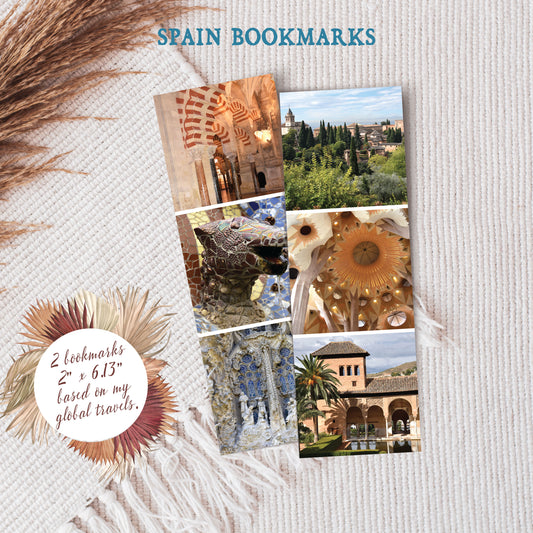 Travel Photo Bookmarks 2x6" - Spain