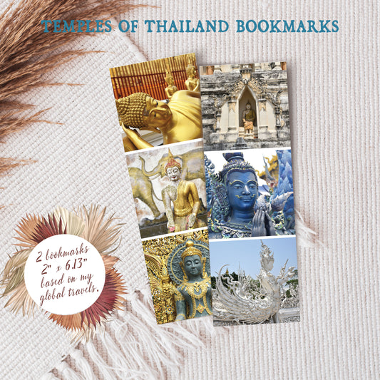 Travel Photo Bookmarks 2x6" - Temples of Thailand