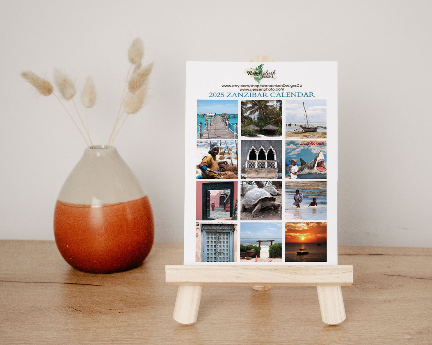 2025 Photo Calendar - Zanzibar, Tanzania, Africa