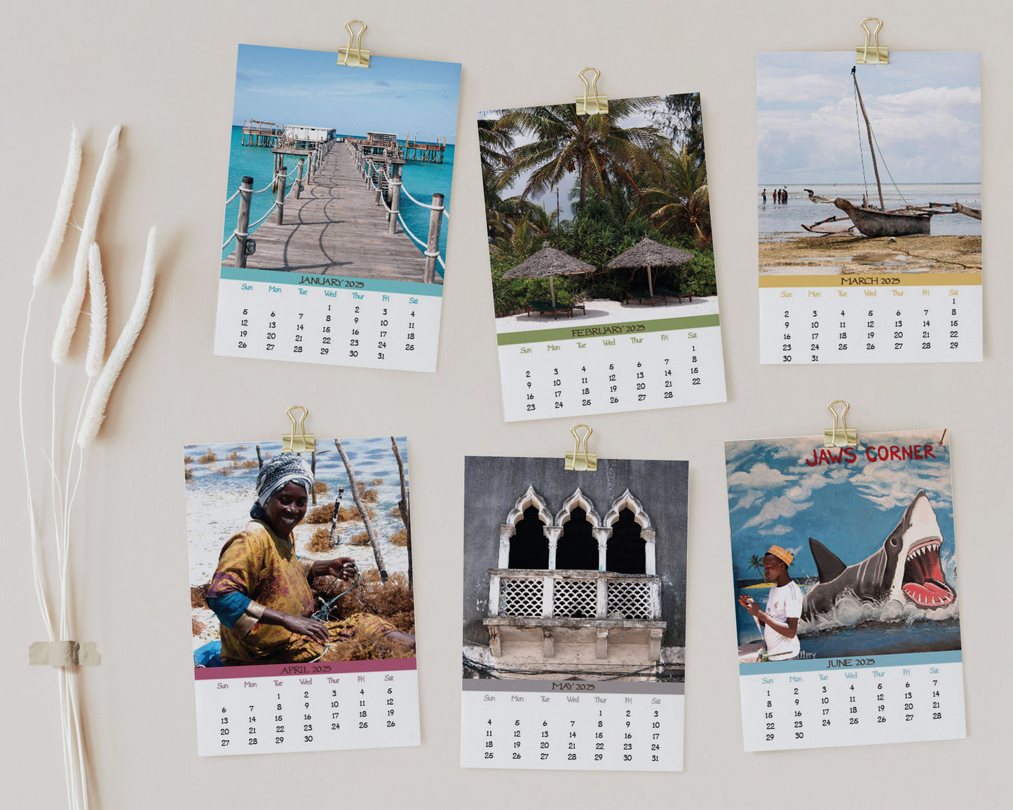 2025 Photo Calendar - Zanzibar, Tanzania, Africa