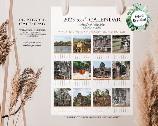 2023 Photo Calendar - Angkor Wat, Cambodia