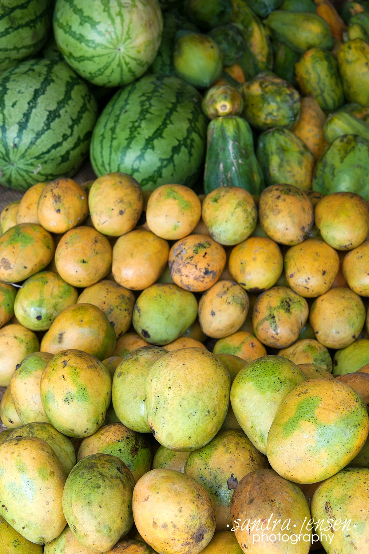 Print - Zanzibar, Tanzania - Fruit in Market Stall in Stonetown