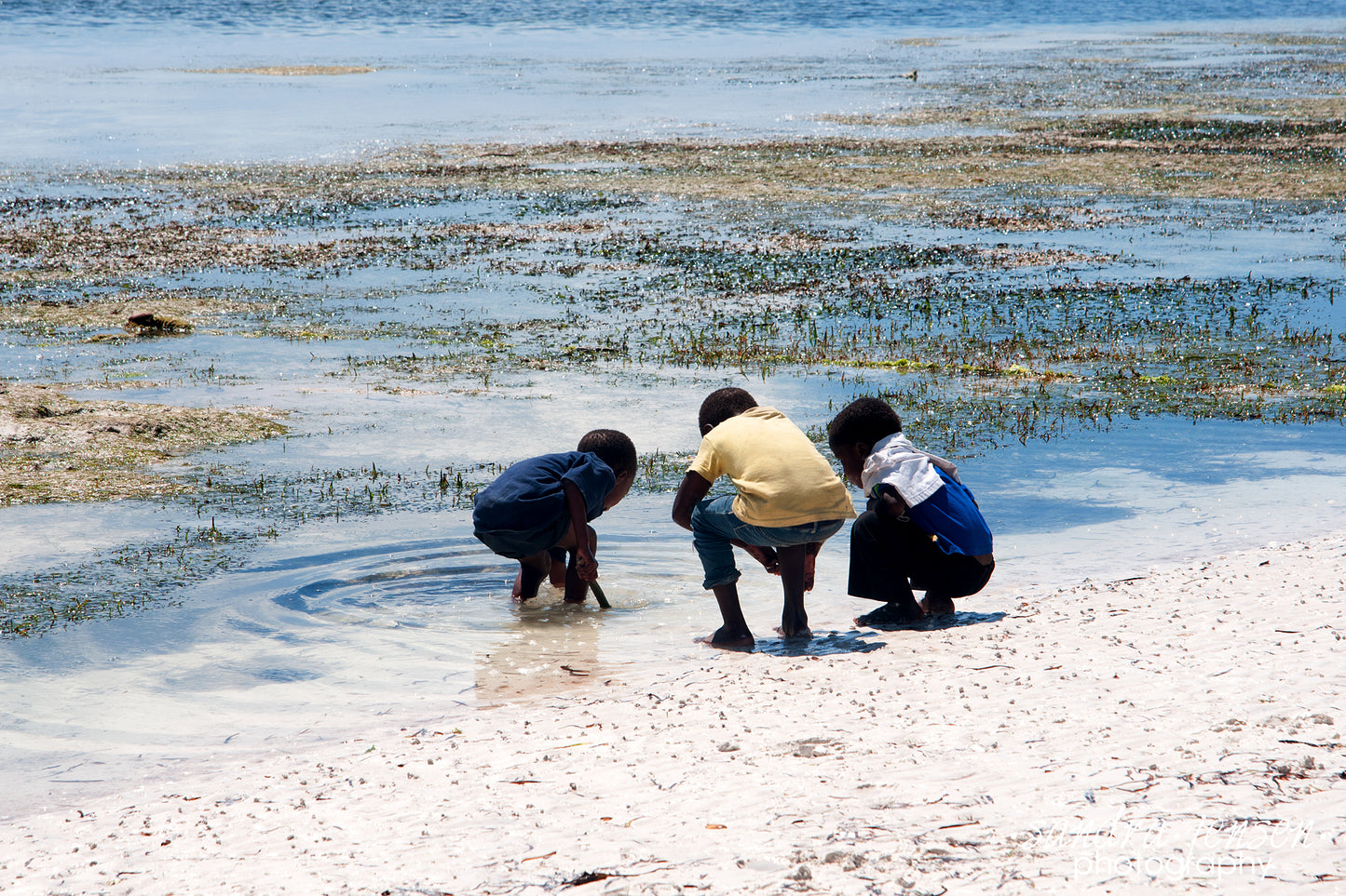 Print - Zanzibar, Tanzania - Children playing on Matemwe Beach 2
