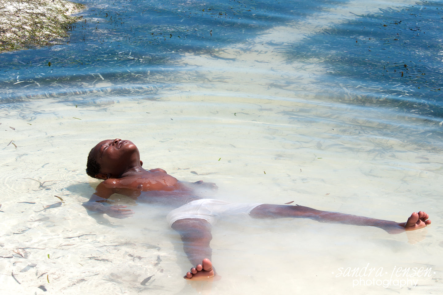 Print - Zanzibar, Tanzania - Child Playing in Water of Matemwe Beach 2