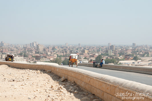 Print - Egypt - View of Cairo from Great Pyramids of Giza