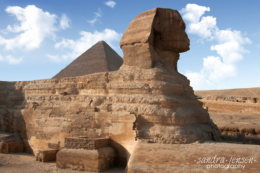 Print - Egypt - The Sphinx and the Great Pyramid