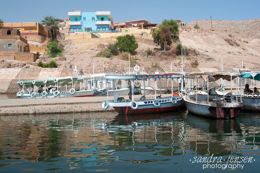 Print - Egypt - Aswan Harbour to Philae Temple