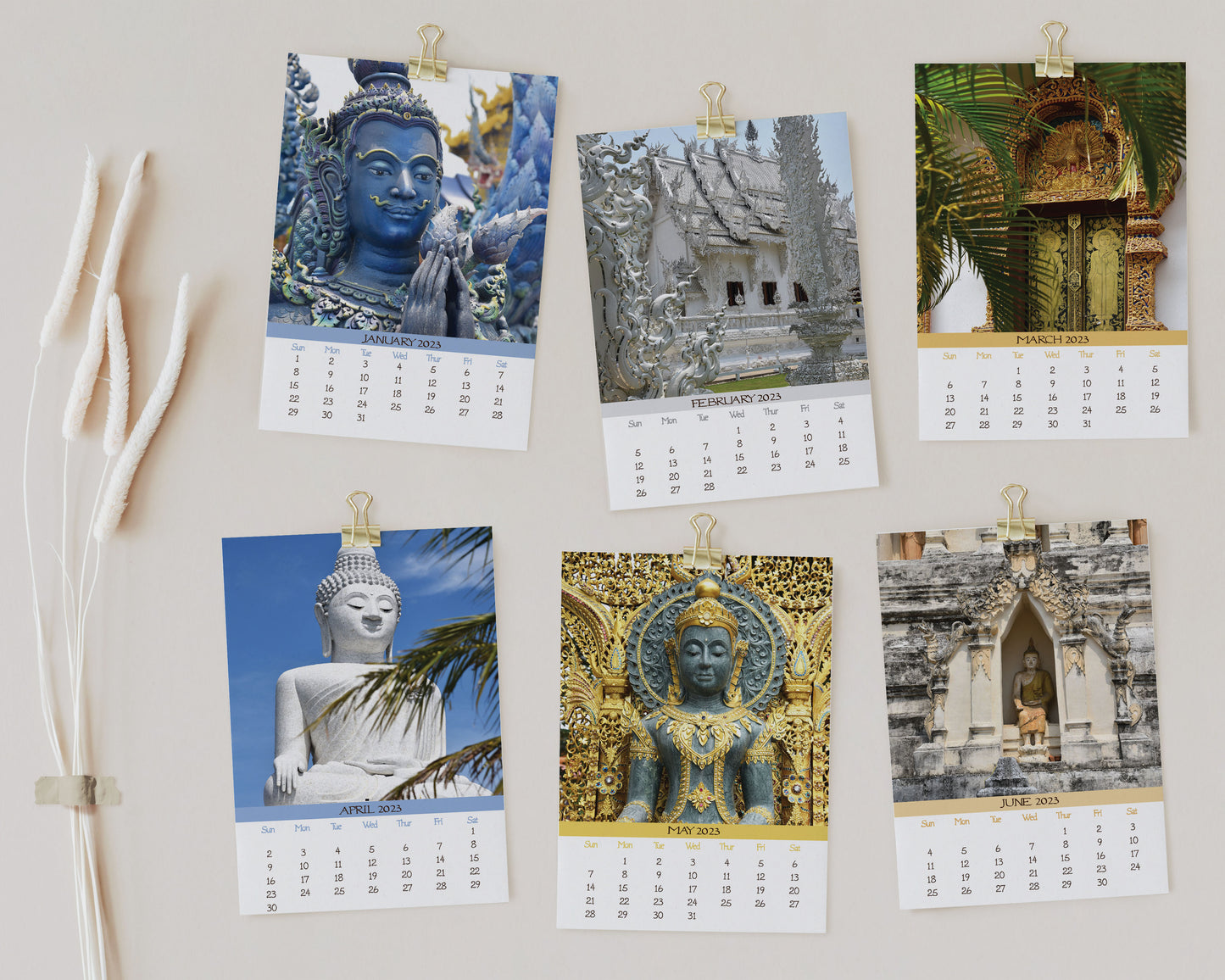 2023 Photo Calendar - Temples of Thailand