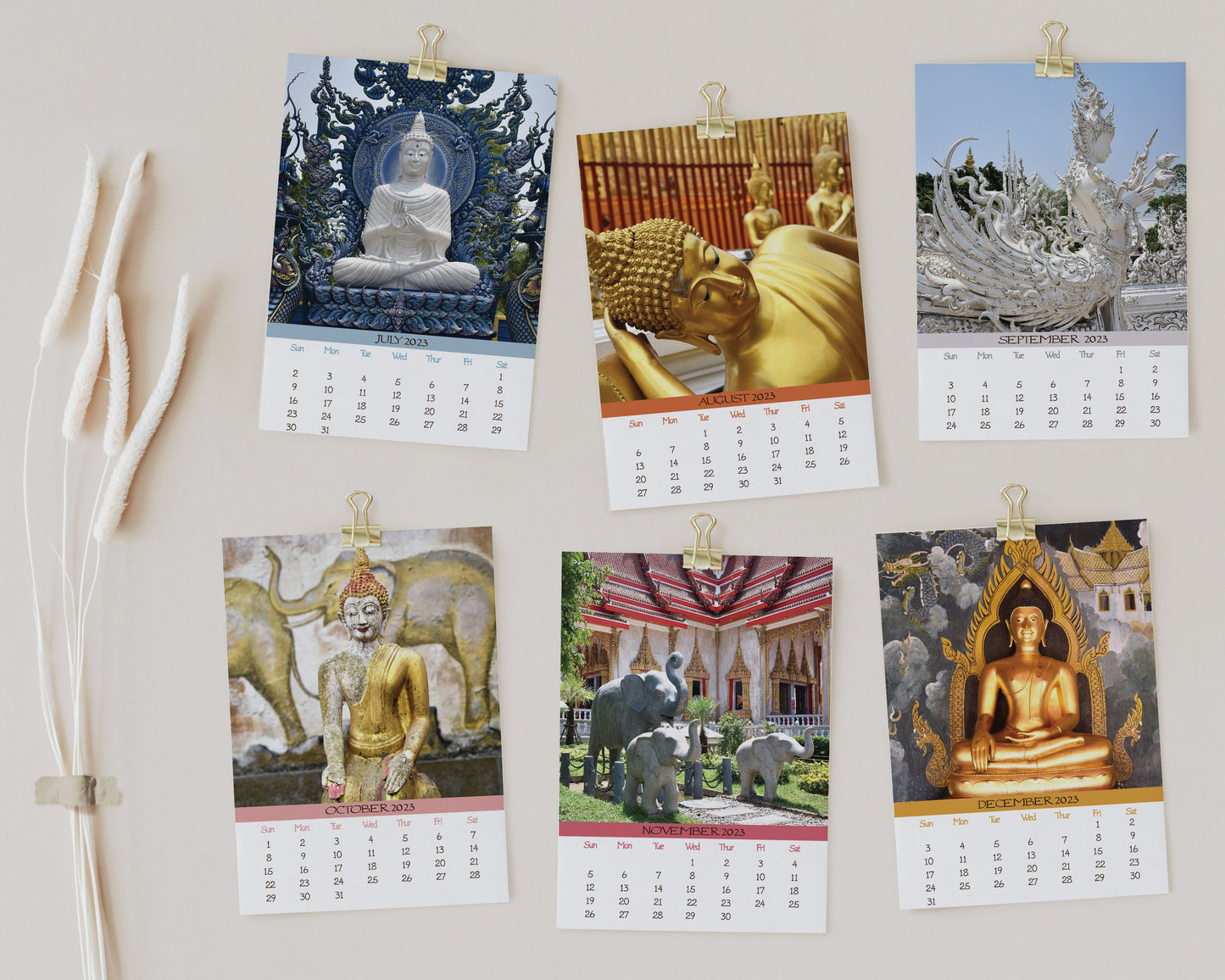 2023 Photo Calendar - Temples of Thailand