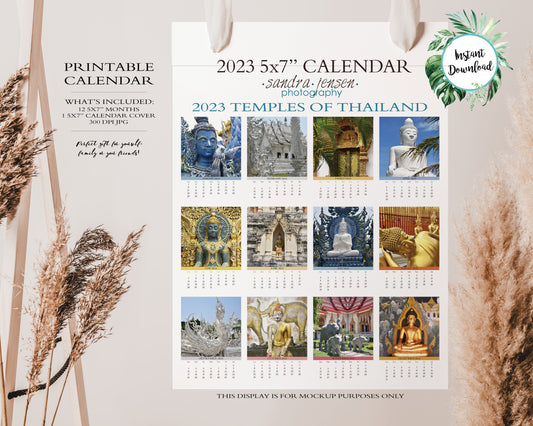 2023 Photo Calendar - Temples of Thailand