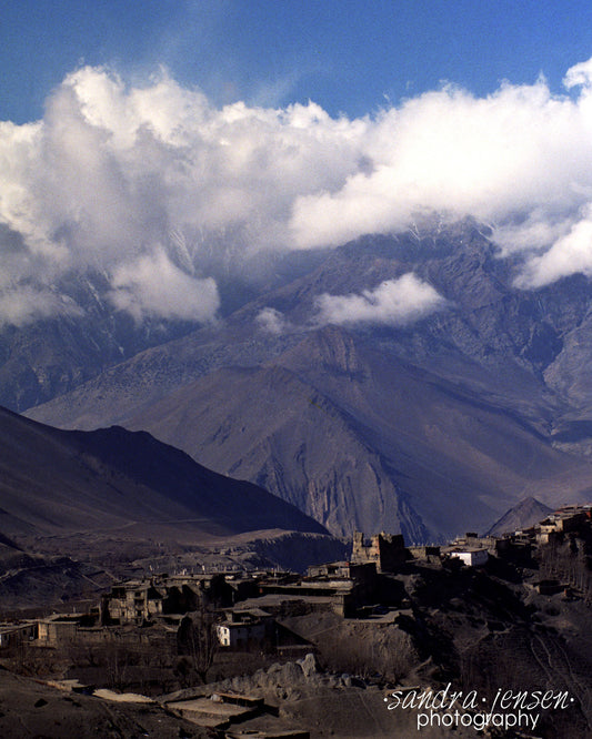 Print - Nepal "Village in the Annapurna Range"