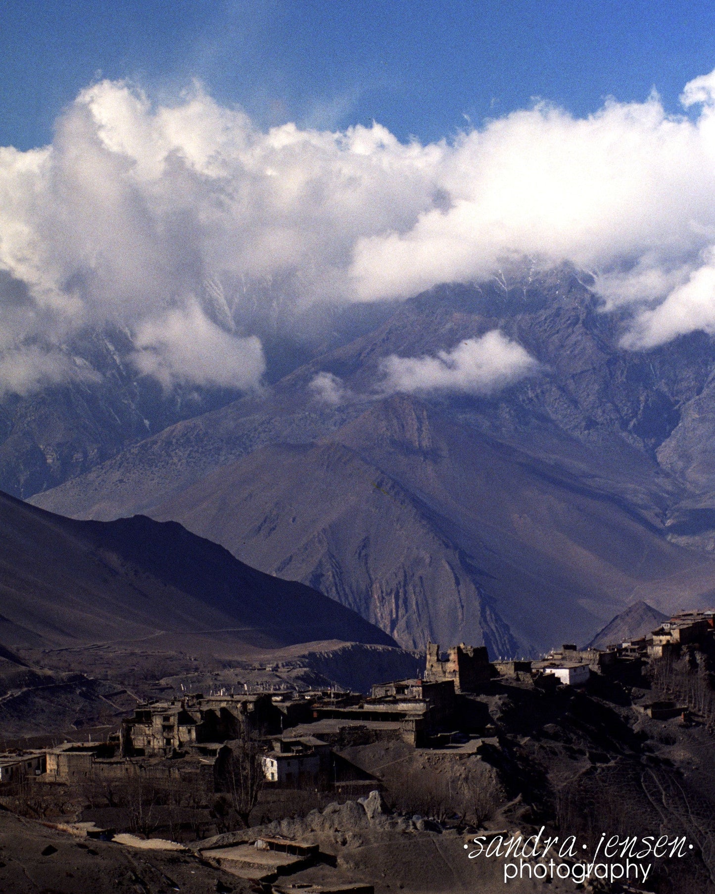 Print - Nepal "Village in the Annapurna Range"