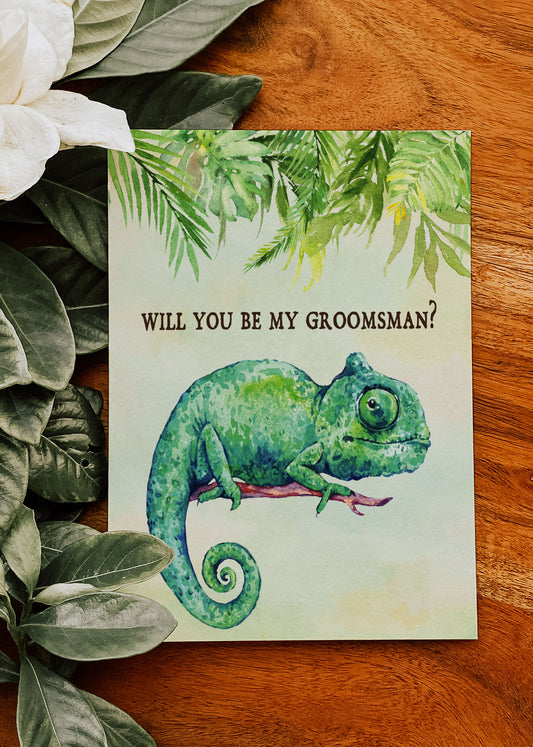 Tropical Floral Watercolor Beach Destination "Will you be my Groomsman" Digital "Instant Download" Invitation 3 - 'TROPICAL LUSH"
