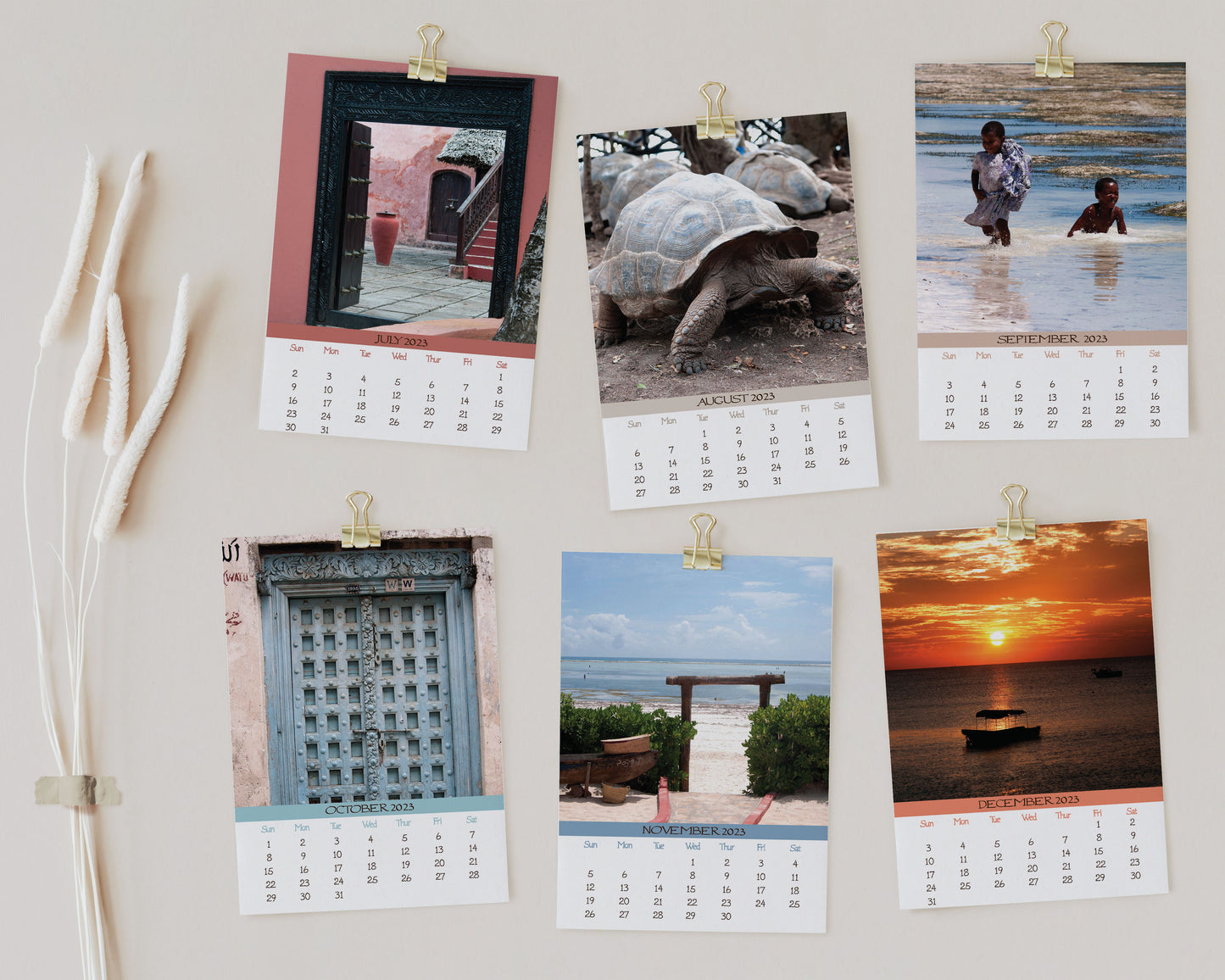 2023 Photo Calendar - Zanzibar, Tanzania, Africa
